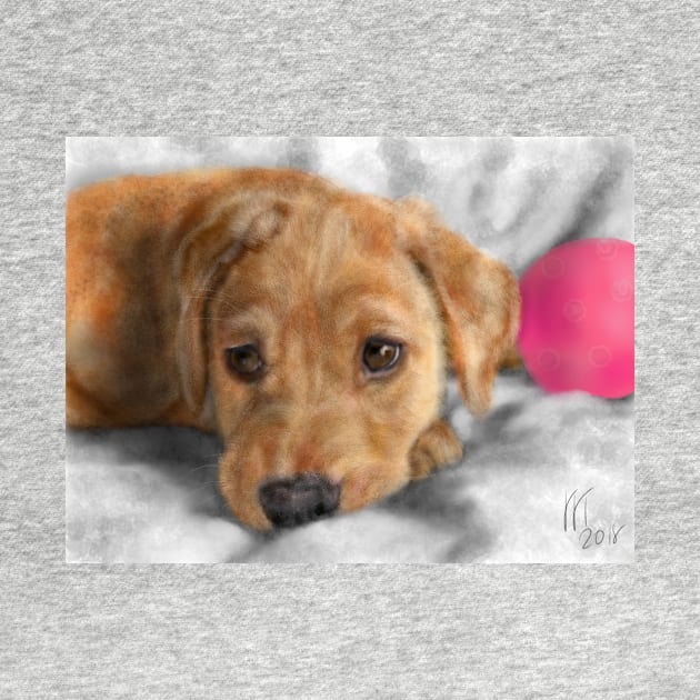 Sweet Golden Retriever Puppy by LITDigitalArt